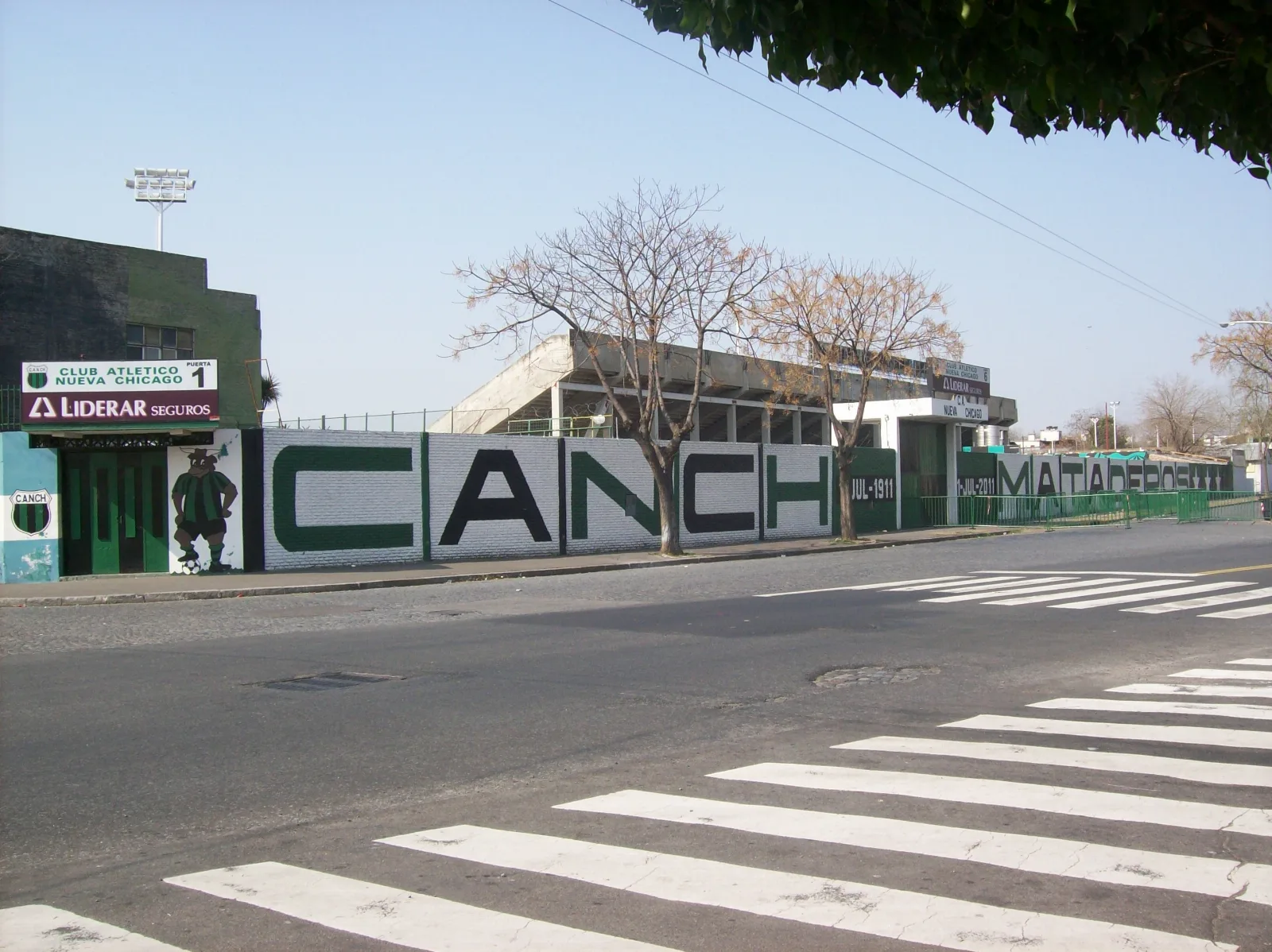 Vista del estadio de Nueva Chicago, la cancha del Torito en el barrio de Mataderos